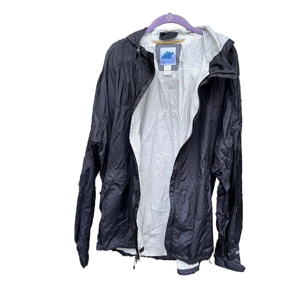 EASTERN MOUNTAIN SPORTS Windbreaker Mens Full Zip Vintage EMS Black Sz XL